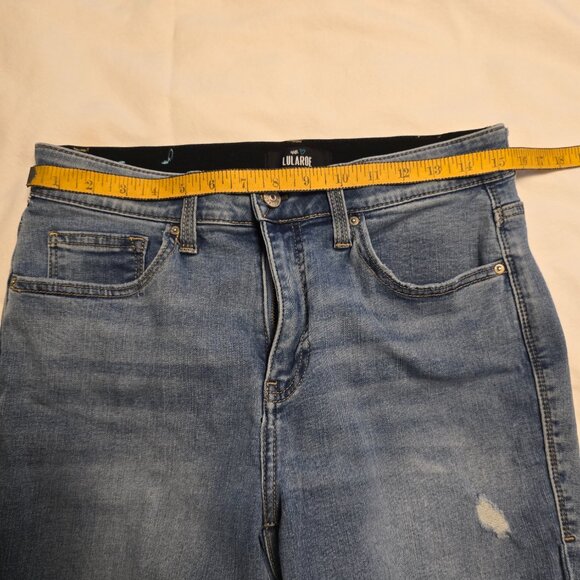 LULAROE Jeans Womens 30 Magic Waist Stretch Cropped Distressed - Picture 3 of 3
